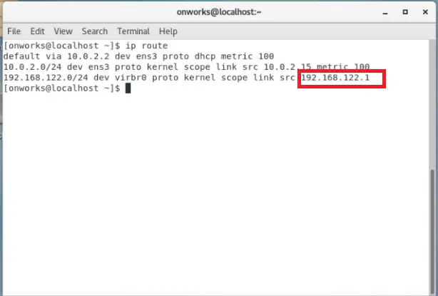 ip route command