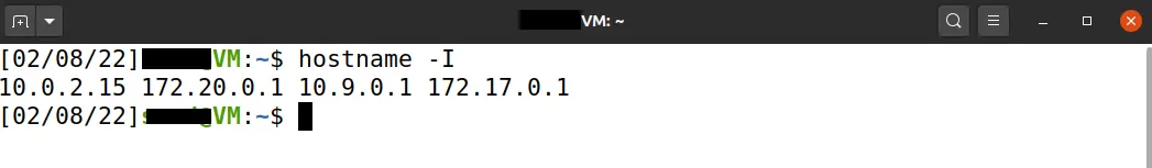 terminal hostname command