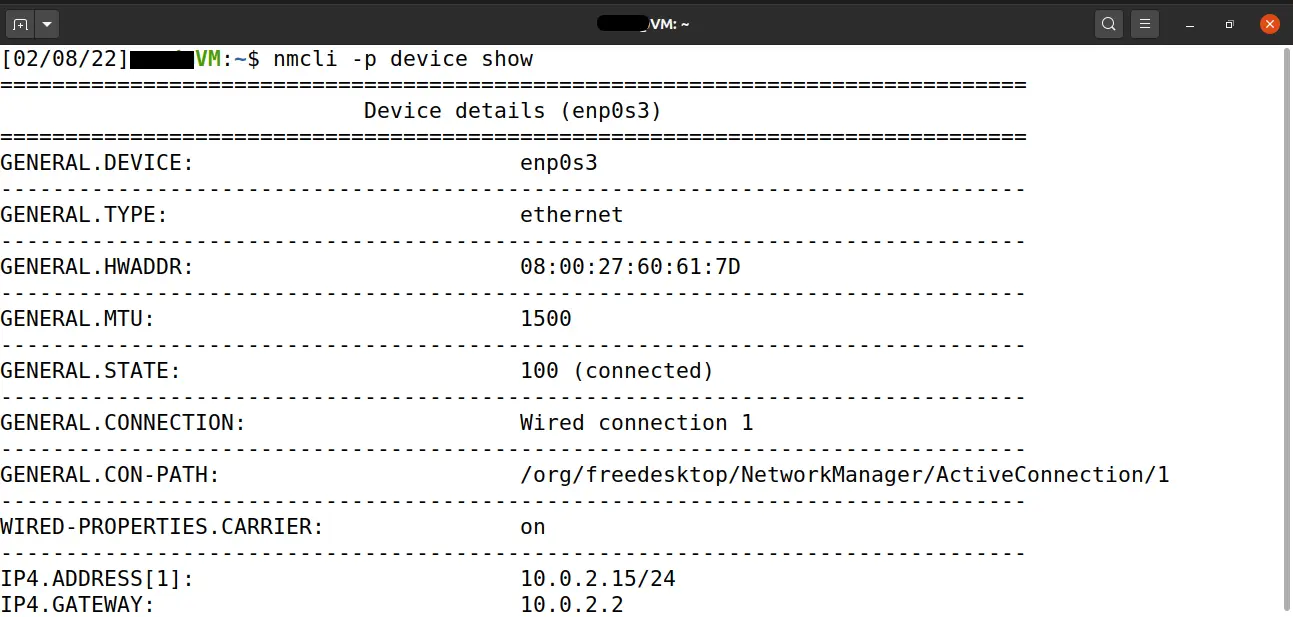 terminal nmcli command