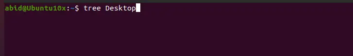 Using the tree Command With Argument - Desktop Directory