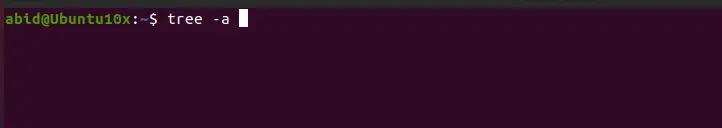 Using tree Command With -a