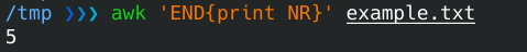 Count with awk