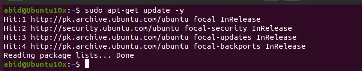 comando de actualización yum en linux