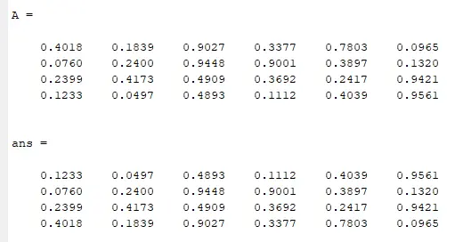 Swap Rows Function