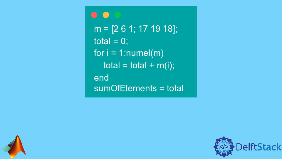 Sumar elementos de un array en MATLAB