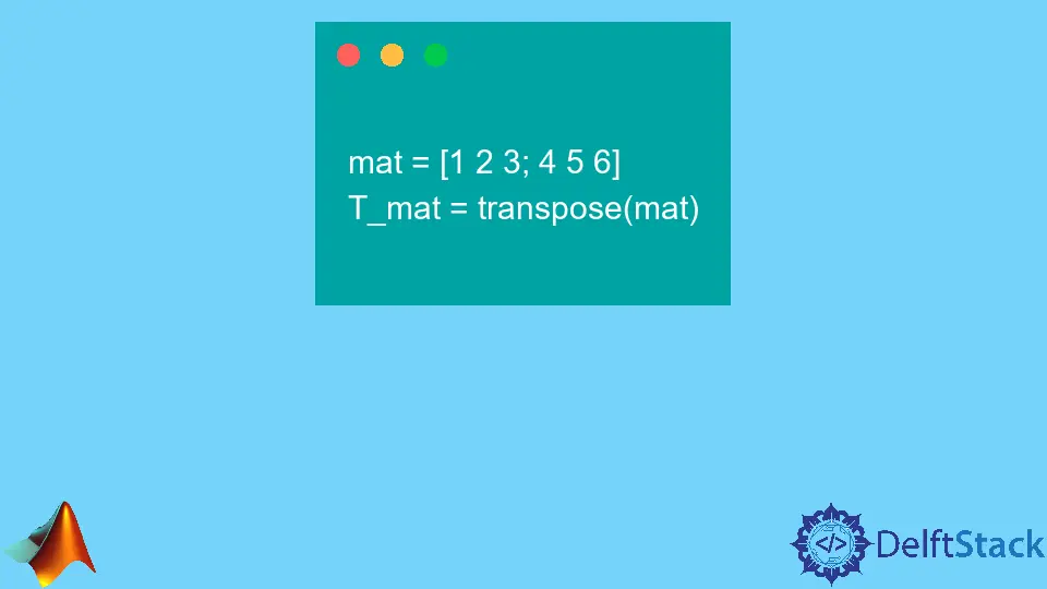 Transposição em MATLAB