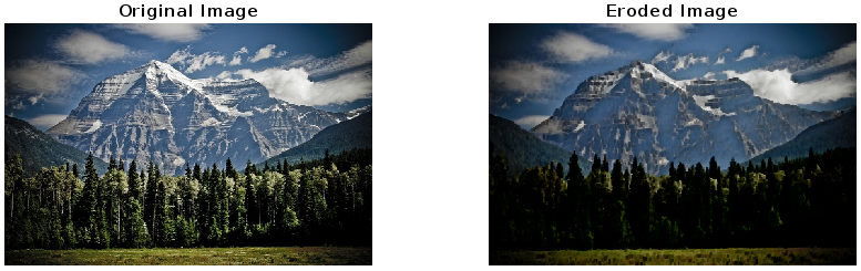 Erosion of an image using a rectangular structuring element