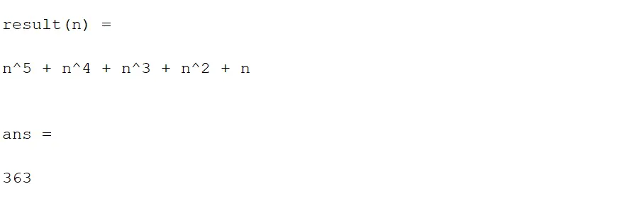 Computing Summation of Polynomial Series Output