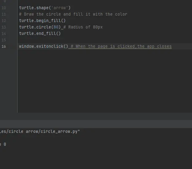 在 matplotlib 中使用 turtle 模块创建圆形箭头