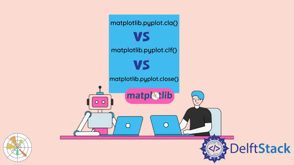 Matplotlib の cla()、clf() および close() メソッドの違い