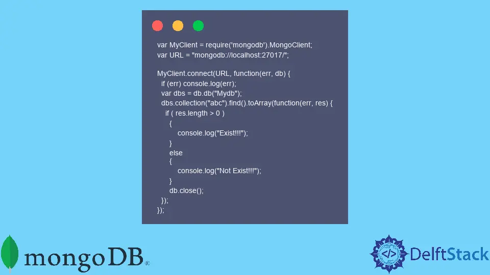 NodeJS를 사용하여 MongoDB에 컬렉션이 있는지 확인