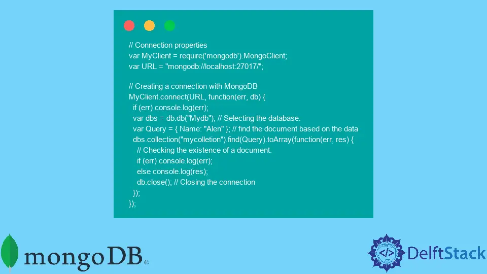 Comprobar si existe un documento en MongoDB