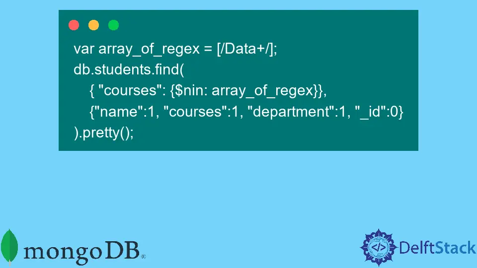 El operador de comparación NOT IN en MongoDB