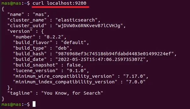 install and use elasticsearch on windows and ubuntu - elasticsearch is up and running on ubuntu