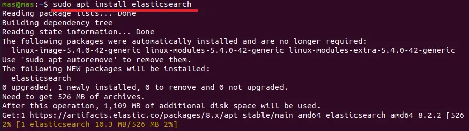 Windows と ubuntu に elasticsearch をインストールして使用する-ubuntu に elasticsearch をインストールする