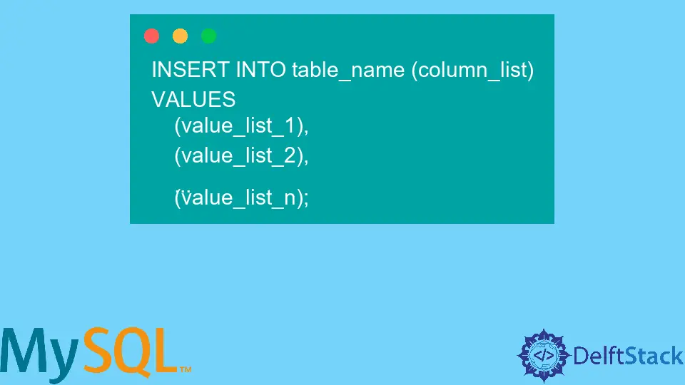 How to Insert Multiple Rows in MySQL