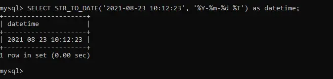 convert string to date format in mysql - str to date output two