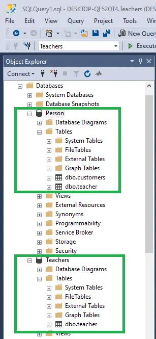 Kopieren von Daten von einer Datenbank in eine andere - Daten nach dem Kopieren auf dem mssql-Server