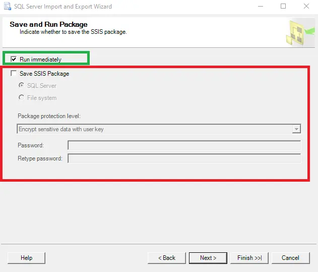 copy data from one database to another - run now in mssql server