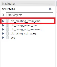 create new database in mysql workbench - create database using cmd part d