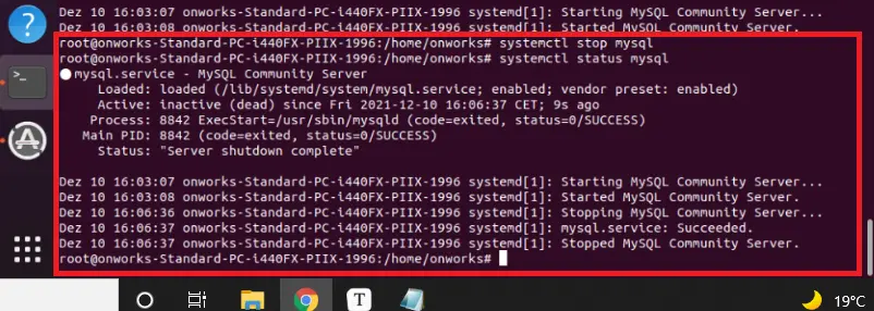 Verschiedene Möglichkeiten, mysqld zu stoppen - mysql ubunto stoppen