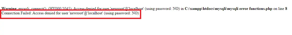 mostrar errores usando funciones de error mysqli - error usando mysqli_connect_error parte b