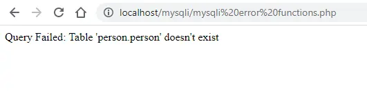 mysqli エラー関数を使用してエラーを表示する-mysqli_error を使用してエラーを表示する