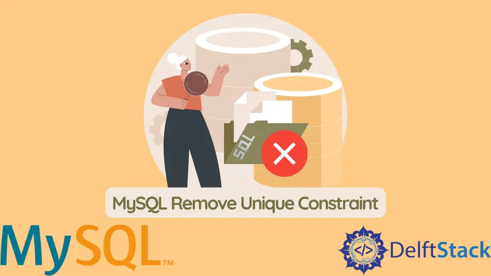 MySQL 고유 제약 조건 제거