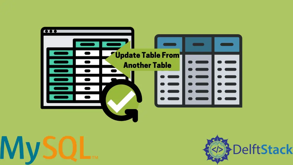 Aktualisieren die Tabelle aus einer anderen Tabelle in MySQL