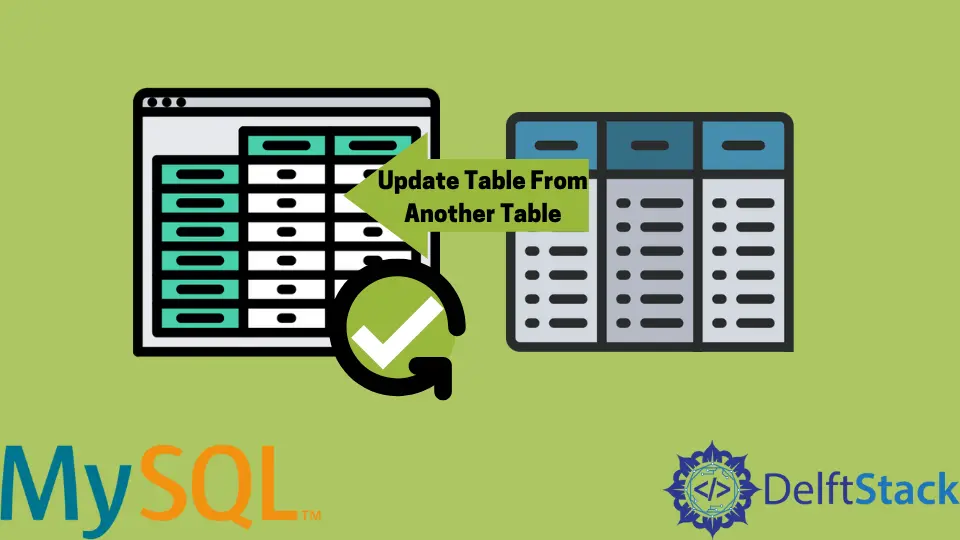 從 MySQL 中的另一個表更新表