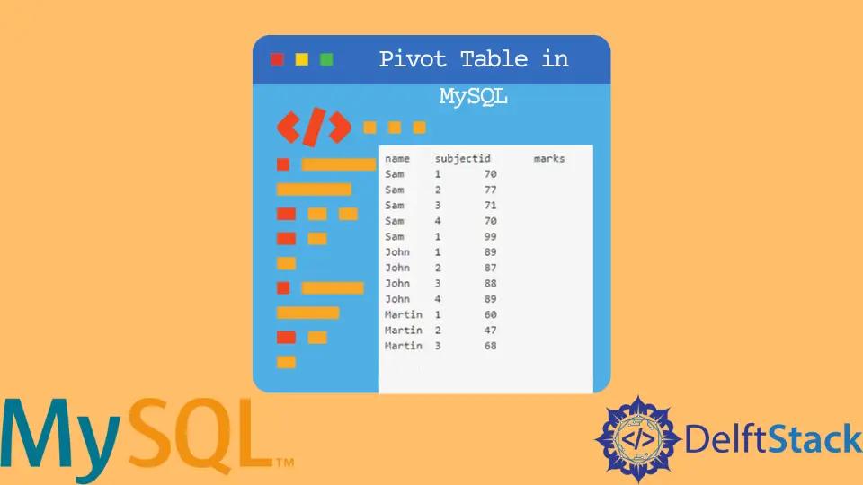 MySQL のピボットテーブル