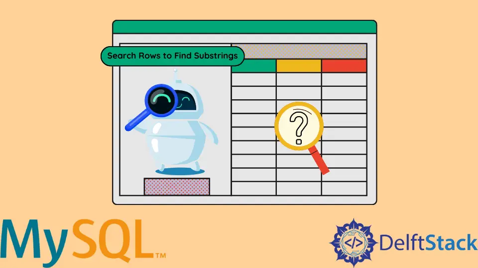 How to Search Rows to Find Substrings in MySQL