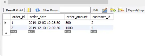 Intersect-Operator in MySQL - Bestelldaten