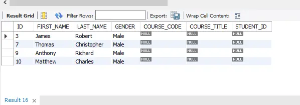minus operation in mysql - left join and is null