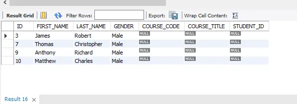 operación menos en mysql: combinación izquierda y es nulo