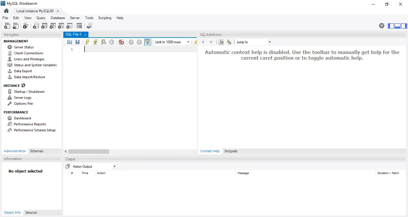 Empty Data Base Mysql