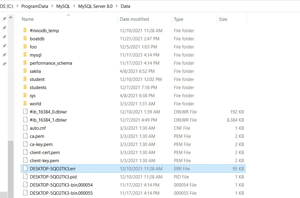 How to Locate the Error Log in MySQL