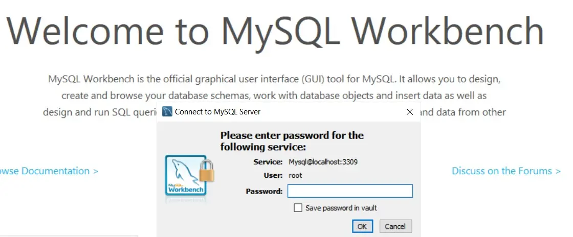 Banco de trabajo MySQL