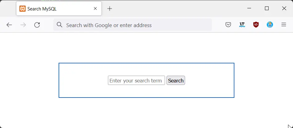search php in mysql - HTML Search form