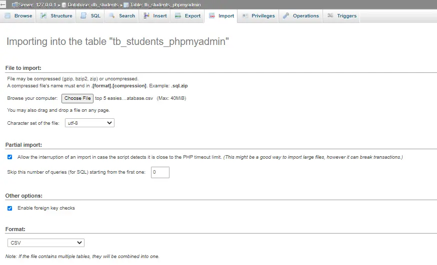 Excel ファイルを mysql データベースにインポートする最も簡単な 3つの方法-phpmyadmin パート 1 を使用してデータをインポートする
