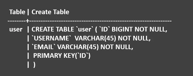 actualizar la clave principal en tablas mysql - definición de tabla parte cinco