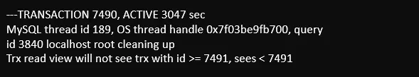 waiting for a table metadata lock - transaction