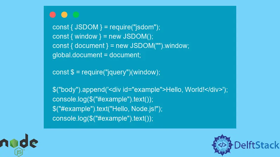 Verwenden Sie jQuery mit Node.js