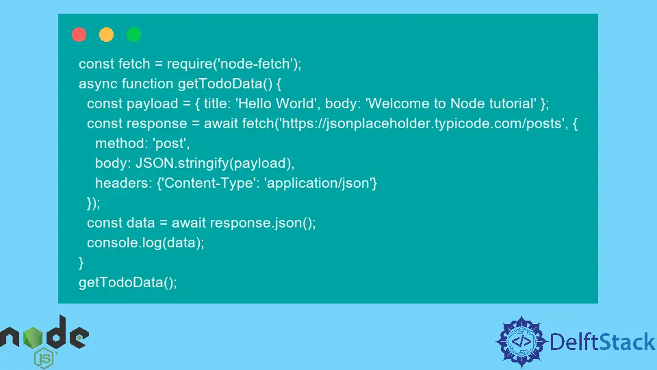 HTTP Post Request in Node.js