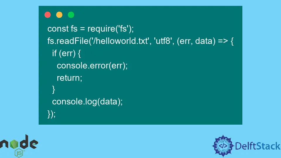 Lesen Sie die Datei in Node.js