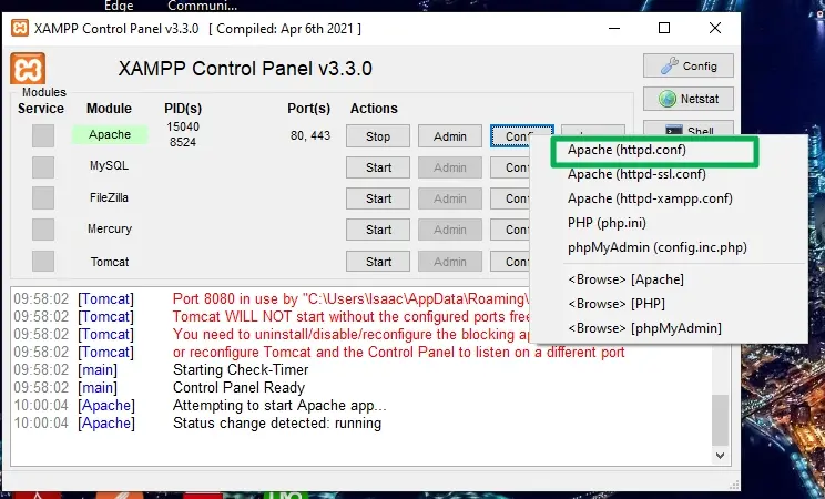 run node js and apache on the same server 3