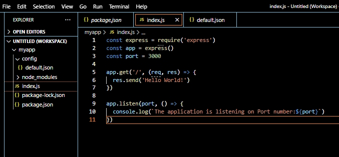 sample application server
