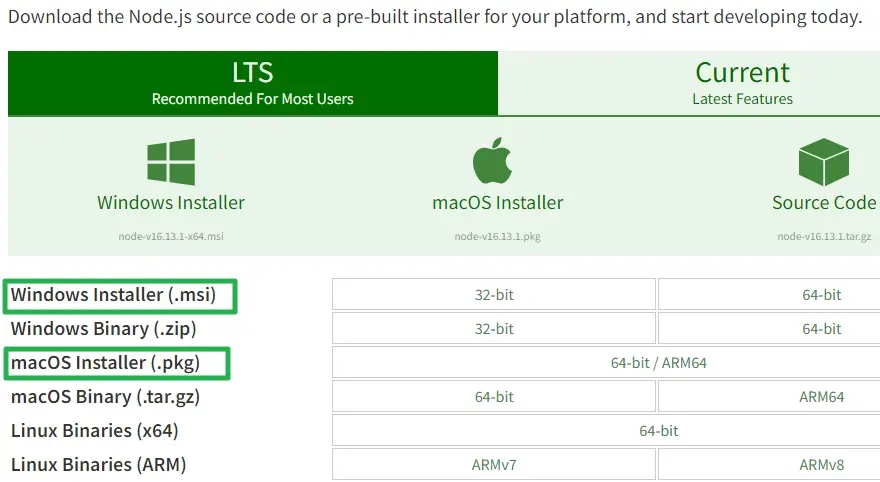 Windows- und Macos-Installer