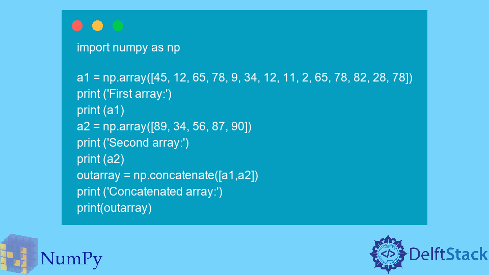 Função Python NumPy numpy.concatenate()