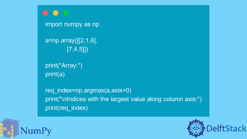 파이썬 numpy.argmax()